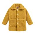 Cathalem Big Kid Coat Toddler Coats Girls Wind Coat Long Coat Tollder Kids Winter Jacket Warm Outwear Clothes Jacket Kids (Yellow 4-5 Years)