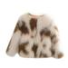 Cathalem Big Kid Coat Toddler Coats Winter Pants for Girls Tie Dye Colors Jacket Fall Winter Toddler Kids Cardigans Fuzzy Kids (Beige 5-6 Years)