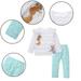 AJZIOJIRO Toddler Girls 100% Organic Cotton Pajama Sets Baby Long Sleeve Ruffle Loungwear 2-Piece Soft Cartoon Sleepwear Jammies