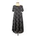 Lularoe Casual Dress - Midi: Gray Brocade Dresses - New - Women's Size X-Small