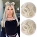 2 PCS Mini Claw Clip in Messy Cat Ears Hair Bun Extensions Wig Accessory Hairpieces for Women Girls