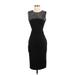 Roland Mouret for Banana Republic Casual Dress - Midi High Neck Sleeveless: Black Print Dresses - Women's Size 0