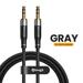 Audio Extension Cable Jack 3.5mm Male to Female 3.5mm Male to Male Audio Aux Cable For Iphone Headphones Speaker Extender Male-Male Grey 2m