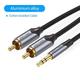 RCA Cable 3.5mm to 2RCA Splitter RCA Jack 3.5 Cable RCA Audio Cable for Smartphone Amplifier Home Theater AUX Cable RCA Cotton Braided Cable 1.5m