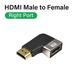 New 8K HDMI 2.1 Cable Adapter 90 Degree Male to Female Cable Converter for HDTV PS4 PS5 Laptop 4K HDMI Extender Female to Female 6
