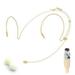ALSLIAO Beige Mini XLR 4 Pin TA4F Head Worn Dual Earhook Headset Microphone For SHURE