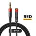 Audio Extension Cable Jack 3.5mm Male to Female 3.5mm Male to Male Audio Aux Cable For Iphone Headphones Speaker Extender Female-male Red 2m