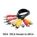 3.5mm to RCA AV Audio Video Output Cable AUX Cable Cord 3RCA Jack a 6RCA Splitter AV TV DVD Cable adaptador NO4
