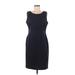 Kasper Casual Dress - Sheath: Black Solid Dresses - Women's Size 8 Petite