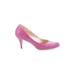 DKNY Heels: Slip-on Stilleto Cocktail Pink Print Shoes - Women's Size 8 - Round Toe