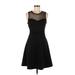 Kandy Kiss Casual Dress - A-Line: Black Solid Dresses - Women's Size 6