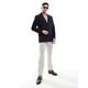 Tommy Hilfiger x Shawn Mendes flag logo double breasted blazer in navy