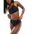 Speedo Womens Shaping Asymmetric Bikini Top in BLACK