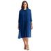 Plus Size Women's 2-Piece Lace Jacket Dress by Jessica London in Evening Blue (Size 22 W)