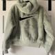 Nike Jackets & Coats | Grey Faux Fur Nike High Waisted Coat | Color: Gray | Size: S