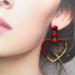 Kate Spade Jewelry | Kate Spade Gold Tone Coated Heart Drop Earrings- Red | Color: Gold/Red | Size: Os