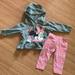 Disney Matching Sets | Minnie Mouse Baby Girl Outfit | Color: Green/Pink | Size: 12mb