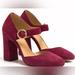 Michael Kors Shoes | Michael Kors Women Alana Burgundy Suede Mary Jane Size 9. New | Color: Red | Size: 9