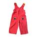 Disney One Pieces | Disney Junior Minnie Mouse Knit Jersey Overalls Longalls Size 18 Months | Color: Red | Size: 18-24mb