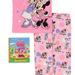 Disney Pajamas | Disney Girls' Minnie Mouse 2-Piece Snug-Fit Cotton Pajamas Set With Book-2t | Color: Pink/Purple | Size: 2tg