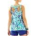 Lilly Pulitzer Tops | Lilly Pulitzer Monterey Tank Top Size Small Pool Blue Vguc L9 | Color: Blue/Green | Size: S