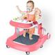 HIUME Baby Walker,Lights and Music Walkers for Baby for Boys and Girls from 6 7 8 9 10 12 Months Plus,Activity Walker for Babies for 1 Year Olds,Pink