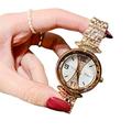 ZZJDBF Shiny Luxury Women's Watch with Rhinestones, Analog Watch Stainless Steel Watch Circular Dial, Creative Casual WatchFashionable and Elegant Watch, for Kid Ladies Women Watches (Color : Gold)