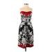 White House Black Market Cocktail Dress: Red Brocade Dresses - Women's Size 2