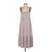 Ann Taylor LOFT Casual Dress - Midi: Pink Hearts Dresses - Women's Size X-Small Petite