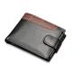 SSWERWEQ Leather Wallets for Men Patchwork Leather Men Wallets Short Male Purse with Coin Pocket Card Holder Trifold Wallet Men Clutch Money Bag