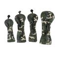 Golf Club Head Cover 4 PCS/SET Golf Head cover for Driver Fairway Hybrid 135 UT Camouflage Waterproof PU Golf Wood Covers Clubs Head Protector (Color : C, Size : S)