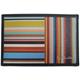 Paul Smith 'Signature Stripe' Mens Slim Credit Card Holder in Multicolour/Black Leather