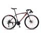 TiLLOw Adult Bicycle, 21/24/27/30 Speed, Road Bike 700C Wheels, Racing Fork High Carbon Steel Frame, Road Bicycle Racing (Color : Black-red, Size : 24-SPEED_40MM)