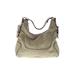 MICHAEL Michael Kors Leather Shoulder Bag: Pebbled Gray Print Bags