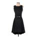 The Limited Casual Dress - Party High Neck Sleeveless: Black Leopard Print Dresses - Women's Size X-Small