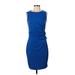 Emilio Pucci Casual Dress - Sheath: Blue Solid Dresses - Women's Size 8