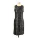 J. McLaughlin Cocktail Dress - Sheath High Neck Sleeveless: Gray Dresses - New - Women's Size 4