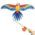 Cerf-volant en forme d'aigle pour adultes facile à piloter perroquet coloré réaliste avec tige