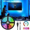 FRST – bande lumineuse LED RGB 5050 guirlande lumineuse 3 touches pour décor de salle 1-5m 10m