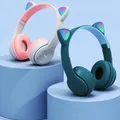 Casque sans fil Bluetooth Cat Ear pour enfants casque pliable avec microphone casque de sport