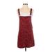 Sadie & Sage Casual Dress - Shift Scoop Neck Sleeveless: Burgundy Solid Dresses - Women's Size Small