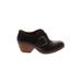 Kork-Ease Ankle Boots: Oxford Wedge Classic Black Solid Shoes - Women's Size 6 - Round Toe