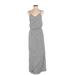 Banana Republic Factory Store Casual Dress - Midi V Neck Sleeveless: Gray Dresses - Women's Size 4