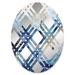 Design Art White & Blue Alcohol Ink Dream - Plaid Decorative Mirror|Oval, Crystal | 29.5 H x 19.6 W x 0.24 D in | Wayfair MIR120172-O20-30