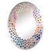 Design Art Purple Tulip Liquid Drip Dream I - Polka Dot Wall Mirror|Oval, Crystal | 35.4 H x 23.6 W x 0.24 D in | Wayfair MIR121583-O24-36