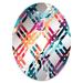 Design Art Mystic Aura Multicolor Mirage - Plaid Decorative Mirror|Oval, Crystal | 35.4 H x 23.6 W x 0.24 D in | Wayfair MIR123402-O24-36