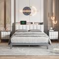 Wrought Studio™ Gabryal Bedroom Set Upholstered, Wood in Gray | 39.4 H x 56.1 W in | Wayfair FDB06C4EF5854DDDB1BC7E55004696AF