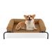 Tucker Murphy Pet™ Portable Elevated Pet Bed Dog Cot Bed w/ Removable Bolster Polyester in Brown | 7.5 H x 42 W x 30 D in | Wayfair
