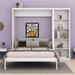 Red Barrel Studio® Hiller Full Size Murphy Bed Wall Bed w/ Shelves Wood in White | 83.7 H x 79 W x 87.5 D in | Wayfair