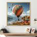 Ebern Designs A Fantasy Art Depiction of Hot Air Balloons I - Print on Canvas Canvas, Cotton in Blue/Orange | 24 H x 24 W x 1 D in | Wayfair